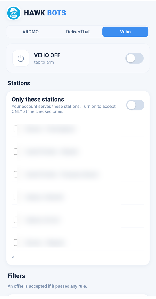 Stations and rules